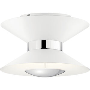 Kordan LED 14 inch Matte White Semi Flush Mount Ceiling Light