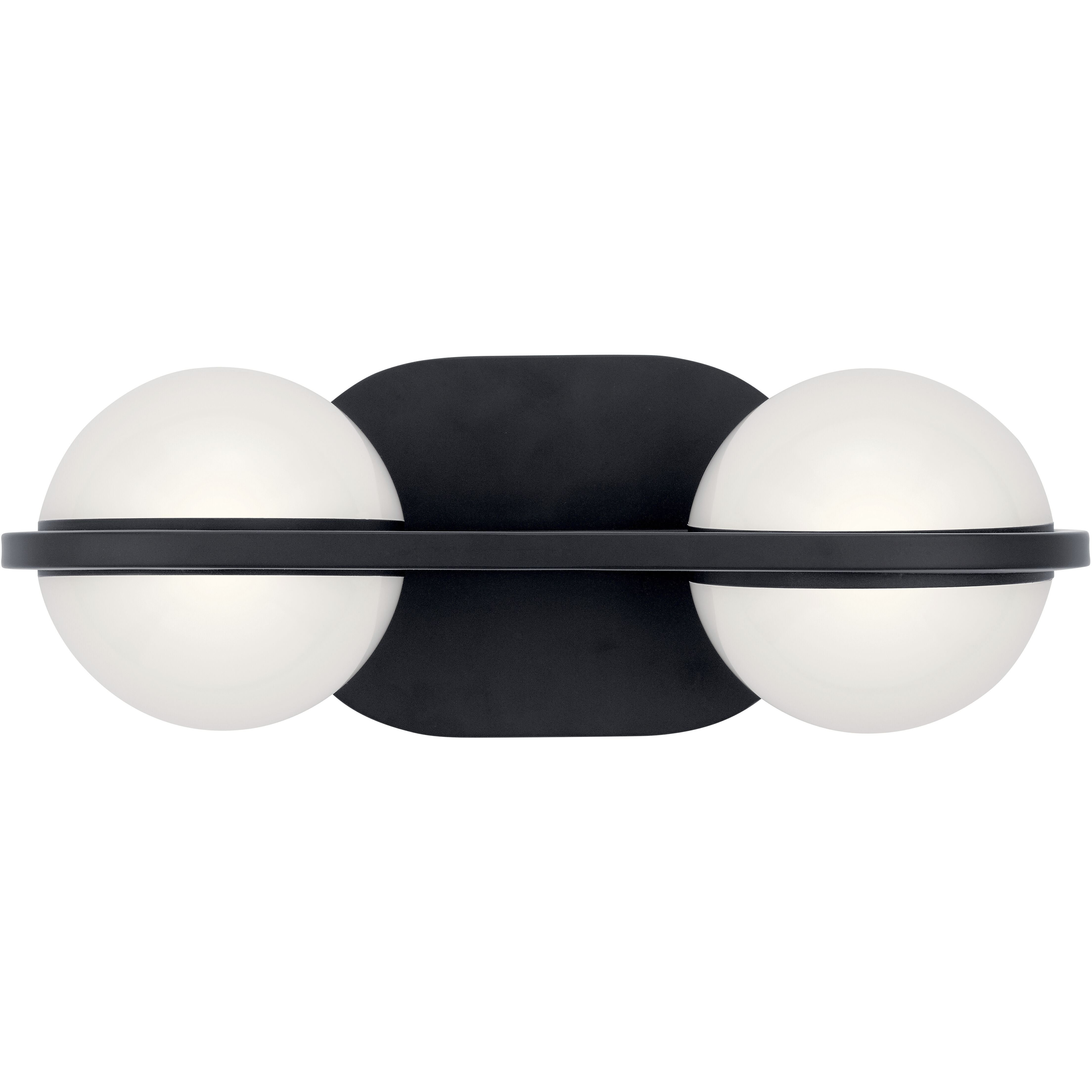 Brettin LED 14 inch Matte Black Bathroom Vanity Light Wall Light, 2 Arm