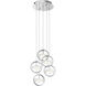 Baylin LED 11.75 inch Chrome Cluster Pendant Ceiling Light