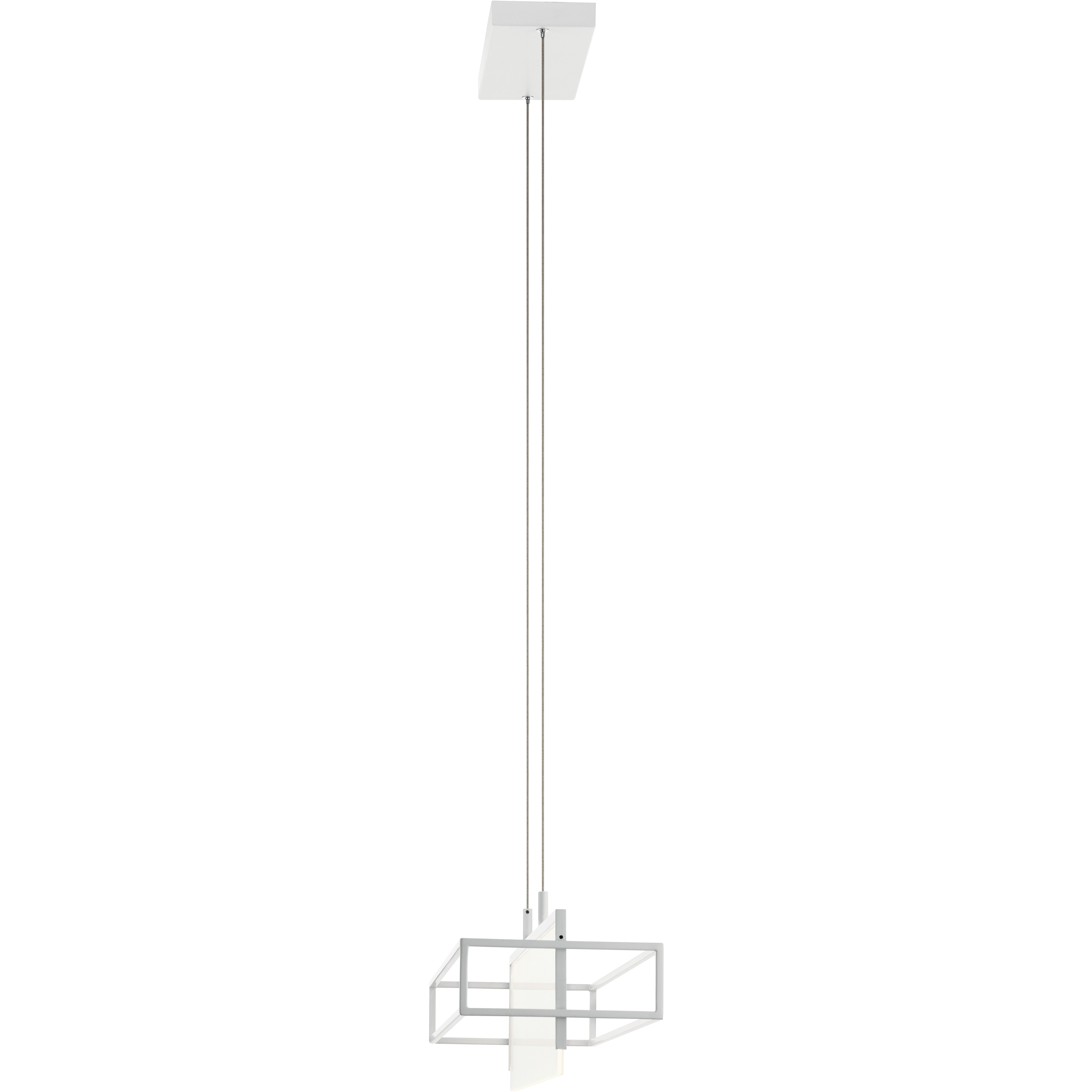 Vega LED 8 inch Matte Black Chandelier Ceiling Light in Black, Linear (Single) 