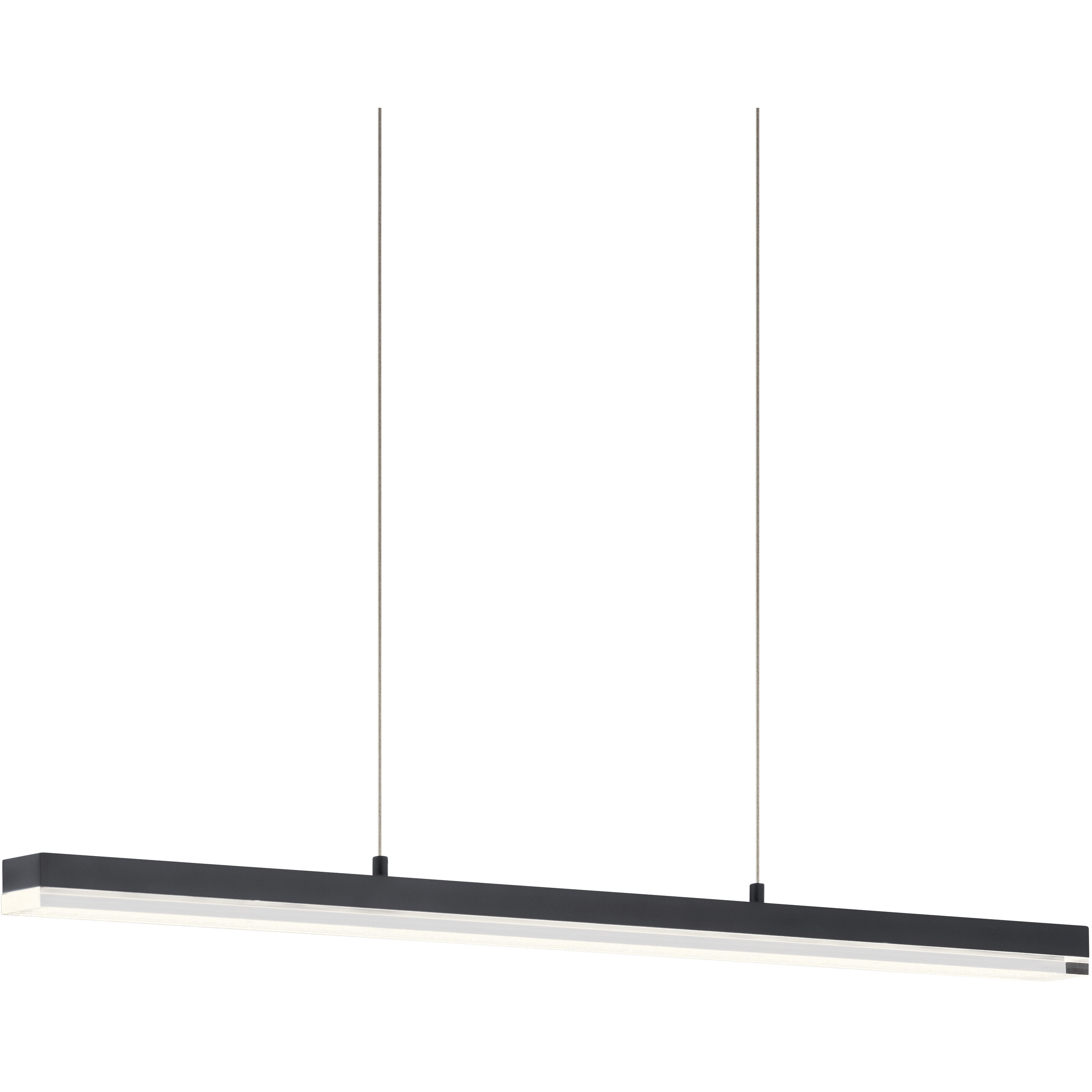 Gorve LED 2 inch Matte Black Chandelier Ceiling Light, Linear (Single)