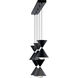 Kordan LED 7.75 inch Matte Black Chandelier Ceiling Light, Linear (Single)