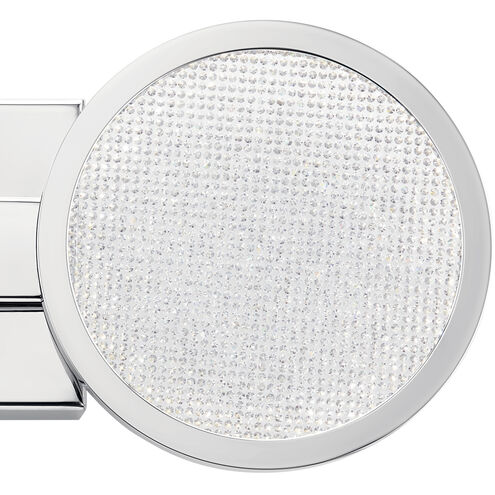 Delaine LED 18.5 inch Chrome Bathroom Vanity Light Wall Light, 2 Arm