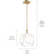 CIRI LED 14 inch White Pendant Ceiling Light in Polished Nickel