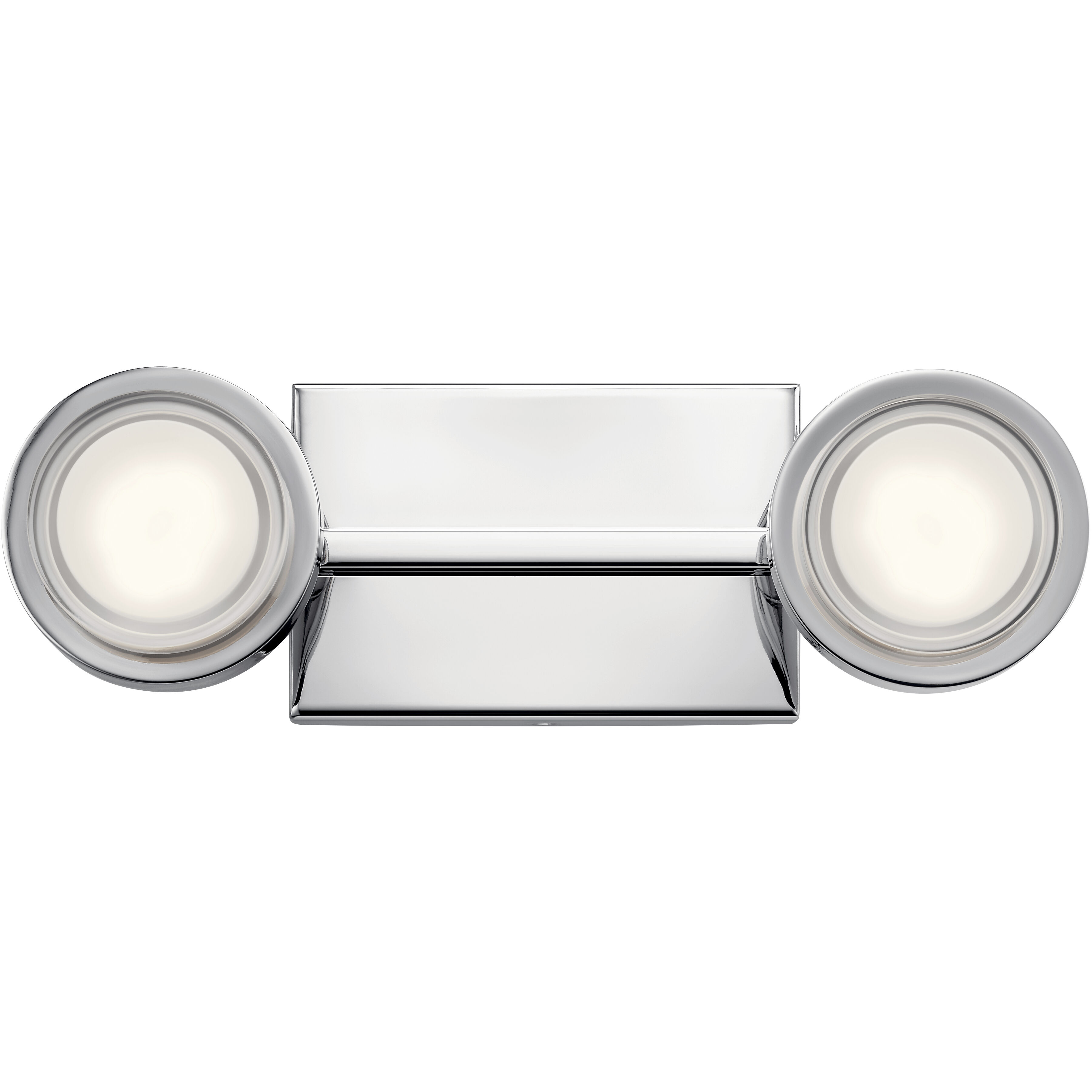 Harlaw LED 15 inch Chrome Bathroom Vanity Light Wall Light, 2 Arm