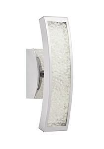 Crushed Ice LED 5 inch Chrome ADA Wall Sconce Wall Light