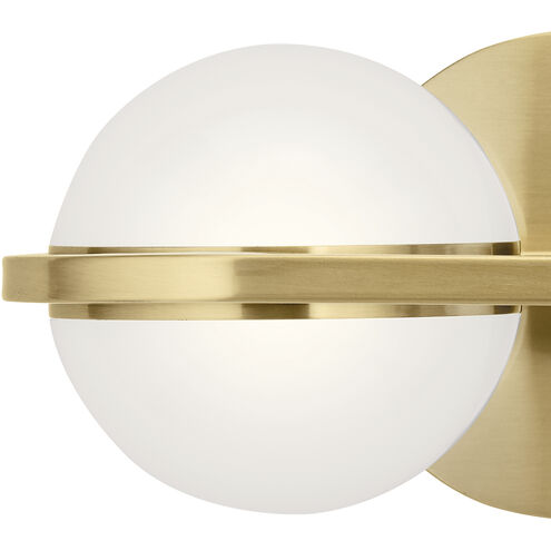 Brettin LED 14 inch Champagne Gold Bathroom Vanity Light Wall Light, 2 Arm