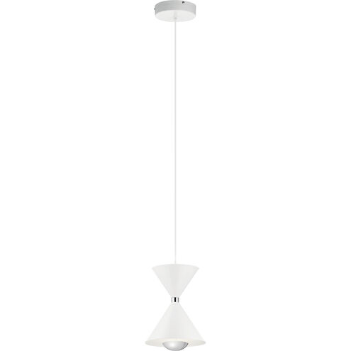 Kordan LED 7.75 inch Matte White Mini Pendant Ceiling Light