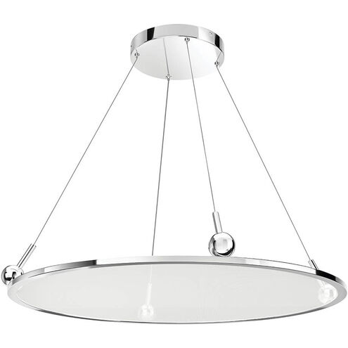 Jovian LED Chrome Chandelier Ceiling Light, 1 Tier Large