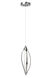 Meridian LED 7.75 inch Chrome Mini Pendant Ceiling Light