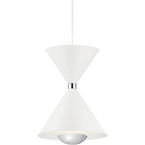 Kordan LED 7.75 inch Matte White Mini Pendant Ceiling Light