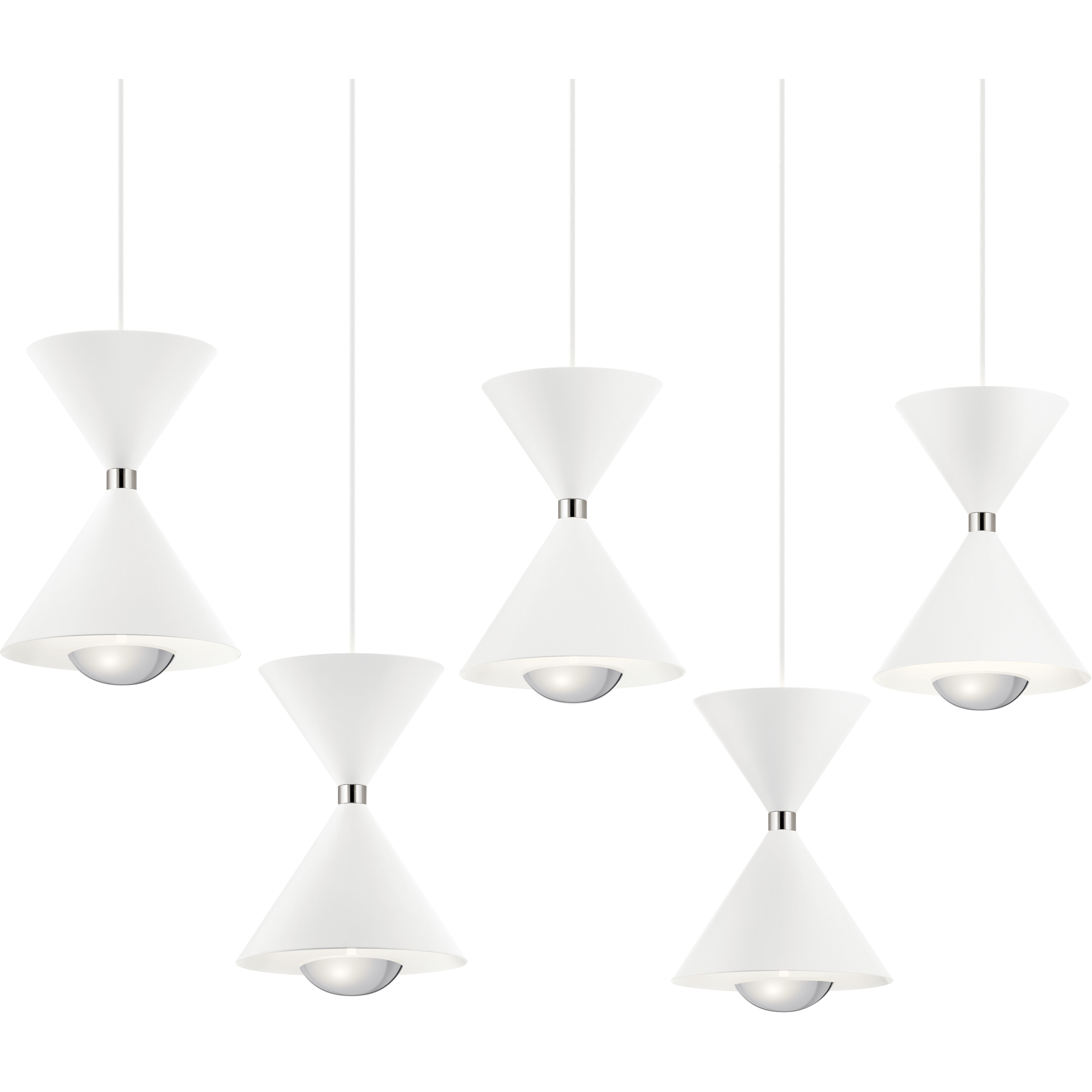 Kordan LED 7.75 inch Matte Black Chandelier Ceiling Light, Linear (Single)