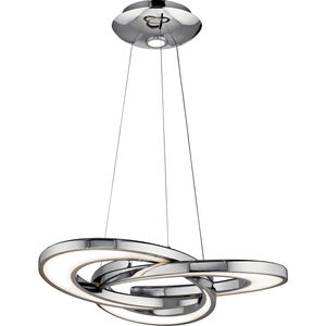 Destiny LED 28 inch Chrome Chandelier Round Pendant Ceiling Light