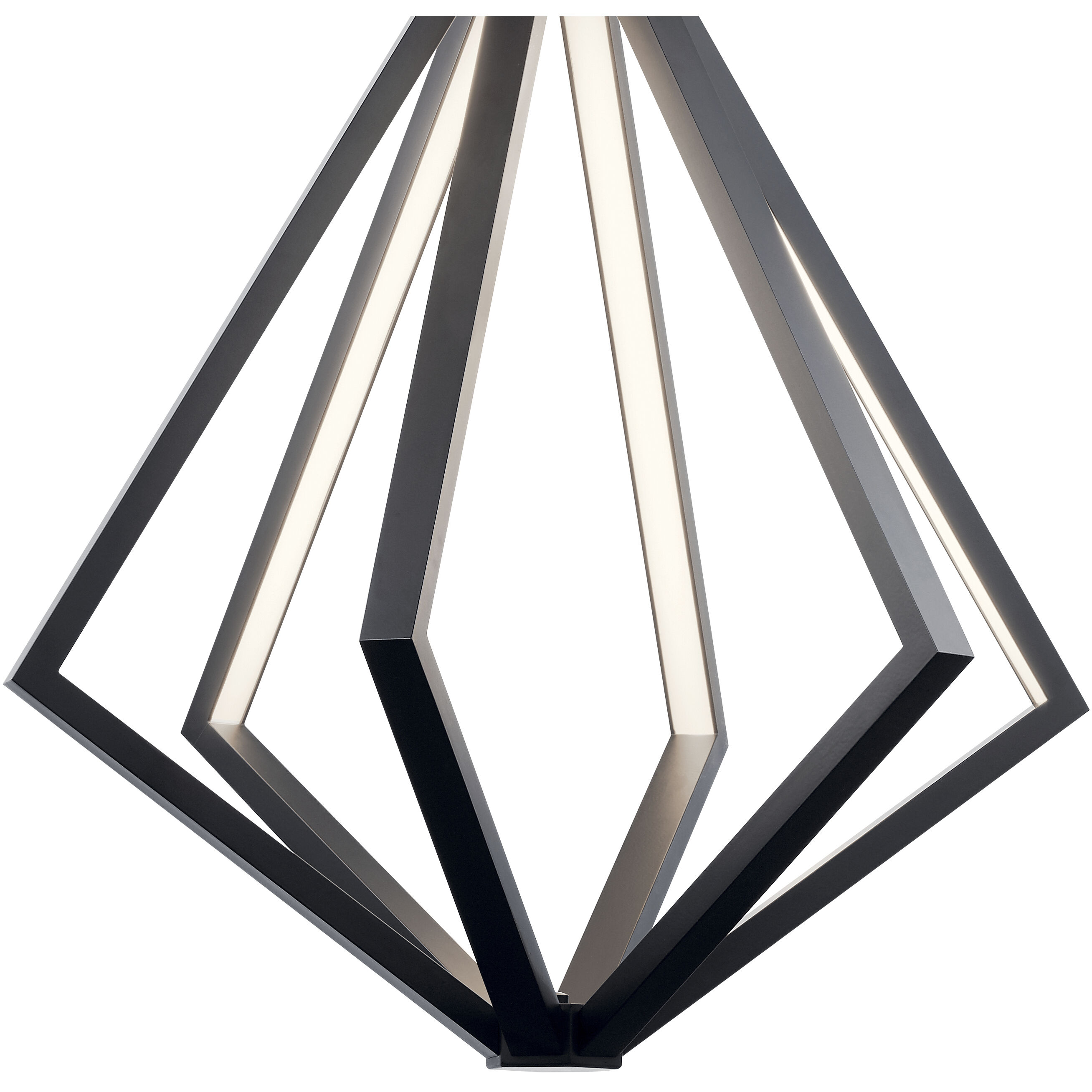 Everest LED 22 inch Matte Black Chandelier Ceiling Light 1 Tier Medium