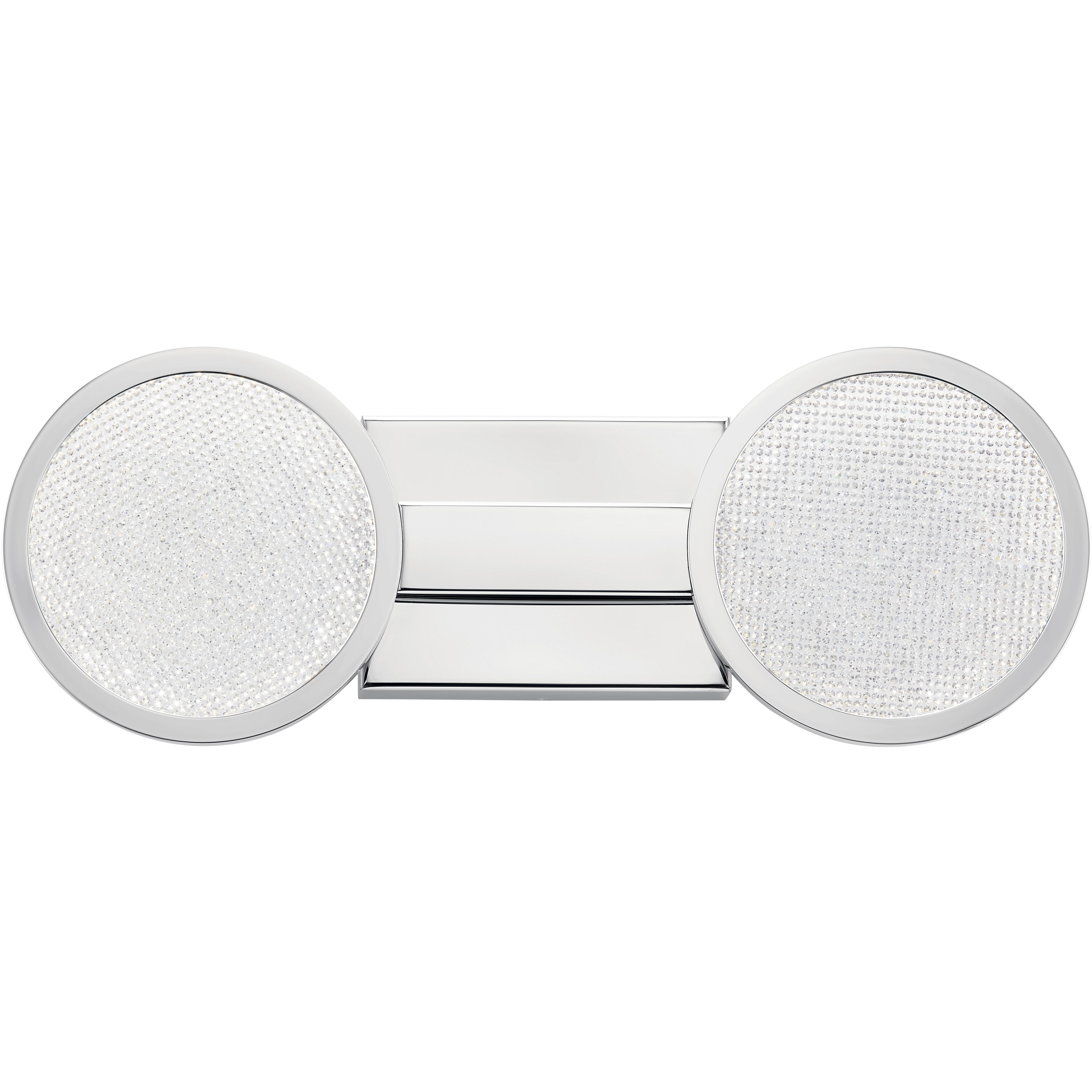 Delaine LED 18.5 inch Chrome Bathroom Vanity Light Wall Light, 2 Arm