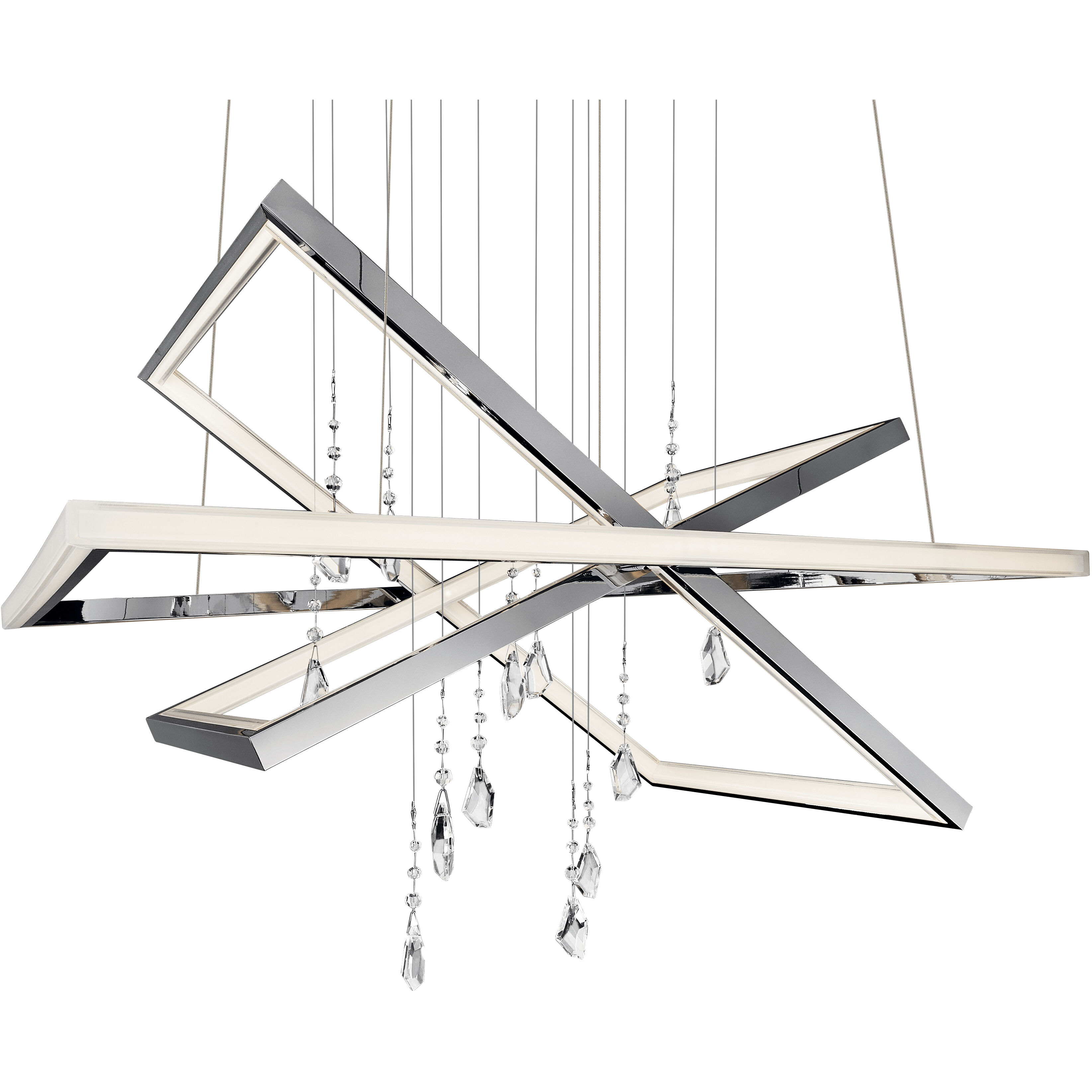 Maze LED 18.5 inch Chrome Chandelier Ceiling Light