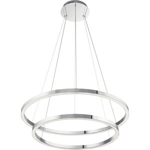 Opus LED 36 inch Chrome Chandelier Round Pendant Ceiling Light