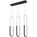 Wayan LED 24 inch Matte Black Chandelier Ceiling Light, Linear (Single)