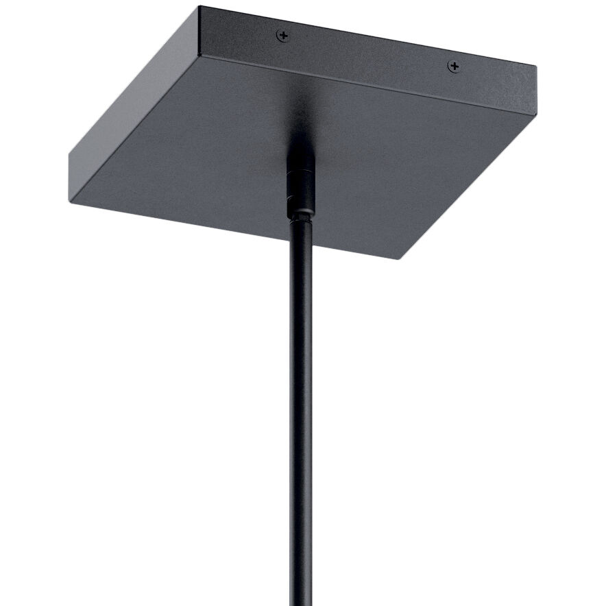 CIRI LED 14 inch Matte Black Pendant Ceiling Light in Chrome and White