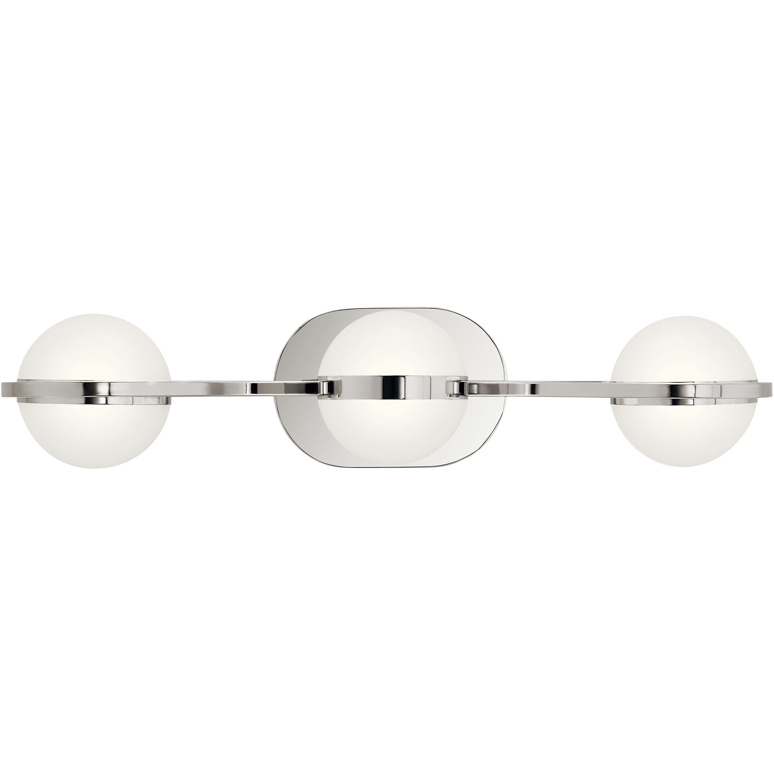 Brettin LED 24 inch Polished Nickel Bathroom Vanity Light Wall Light, 3 Arm