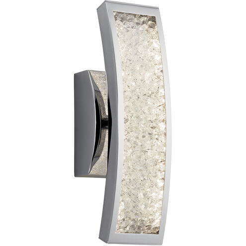 Crushed Ice LED 4.75 inch Chrome ADA Wall Sconce Wall Light