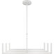 Priam LED 38 inch White Chandelier Ceiling Light, Medium