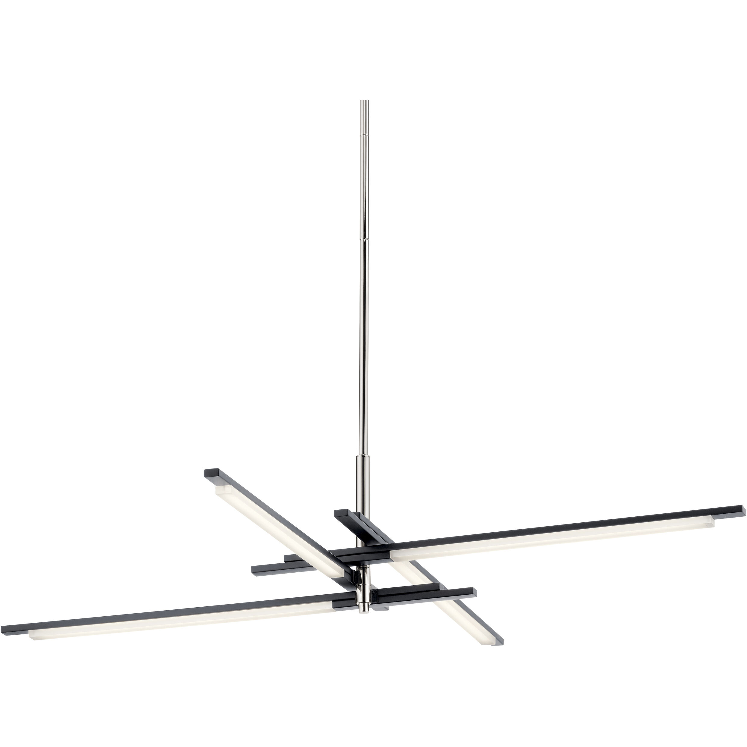 Charter LED 40.5 inch Matte Black Chandelier Ceiling Light, 1 Tier Large