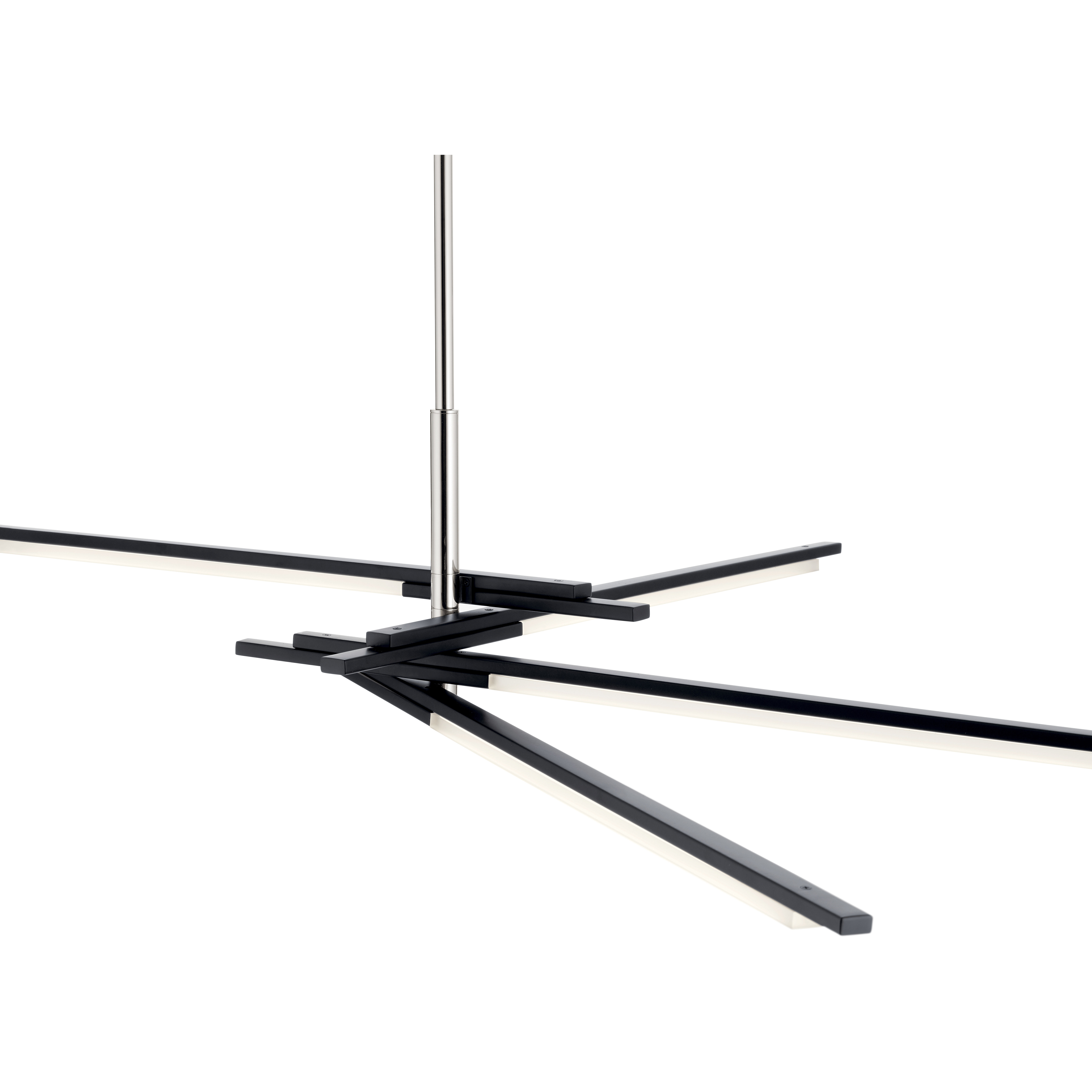 Charter LED 40.5 inch Matte Black Chandelier Ceiling Light, 1 Tier Large