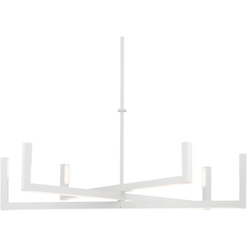 Priam LED 38 inch White Chandelier Ceiling Light, Medium