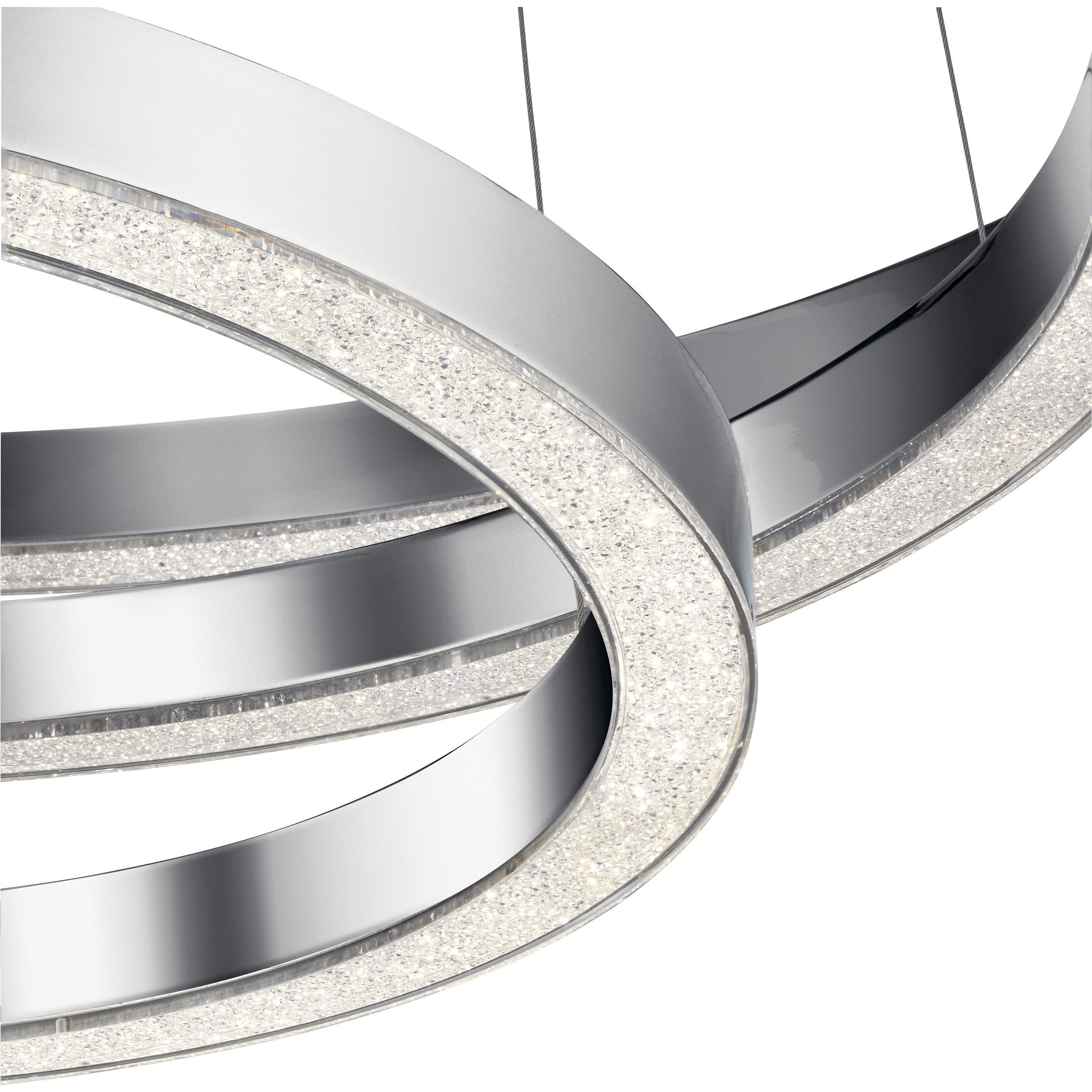 Opus LED 31.5 inch Chrome Chandelier Ceiling Light, Multi Tier