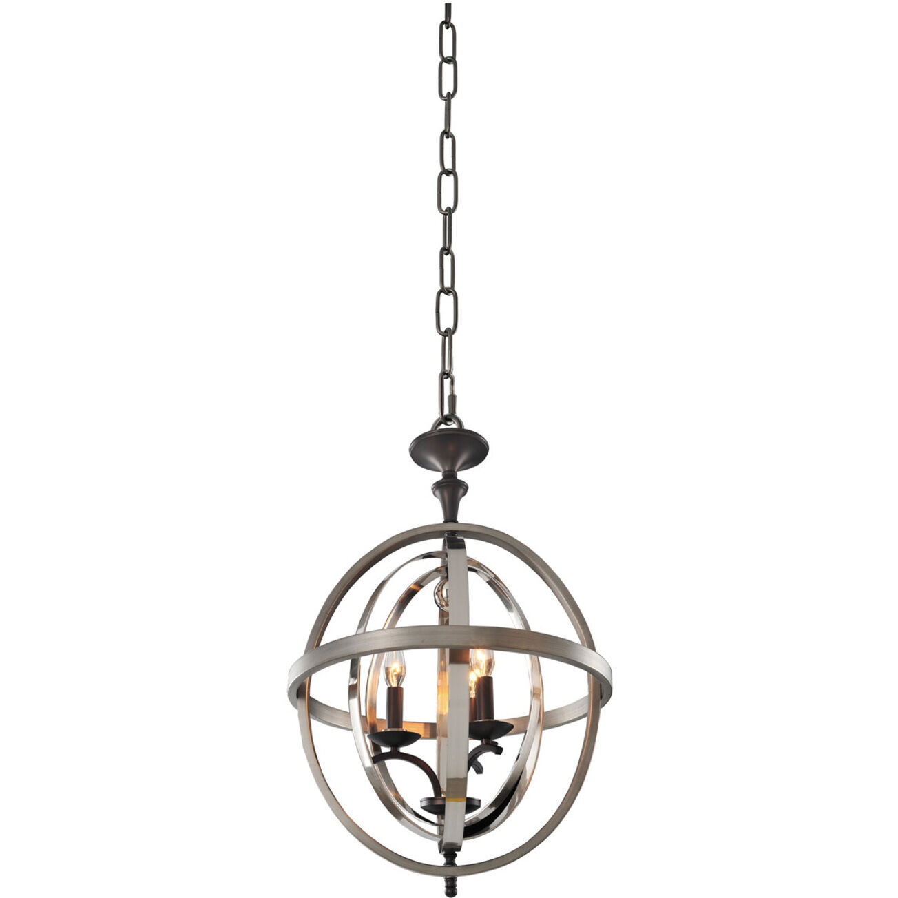 Rothwell 3 Light 17.5 inch Polished Satin Nickel Pendant Ceiling Light