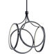 CIRI LED 14 inch Matte Black Pendant Ceiling Light in Chrome and White