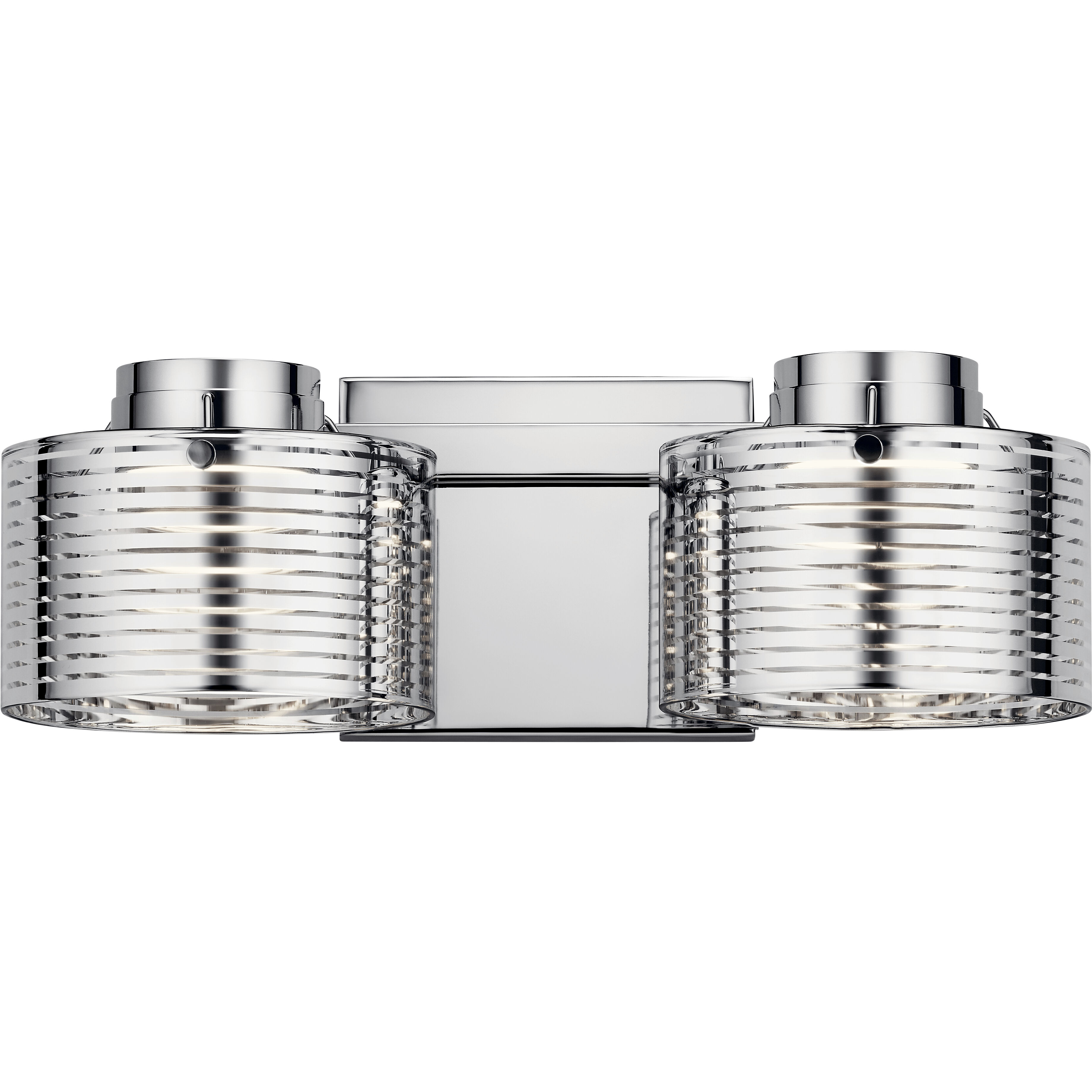 Santora LED 14.75 inch Chrome Bathroom Vanity Light Wall Light, 2 Arm