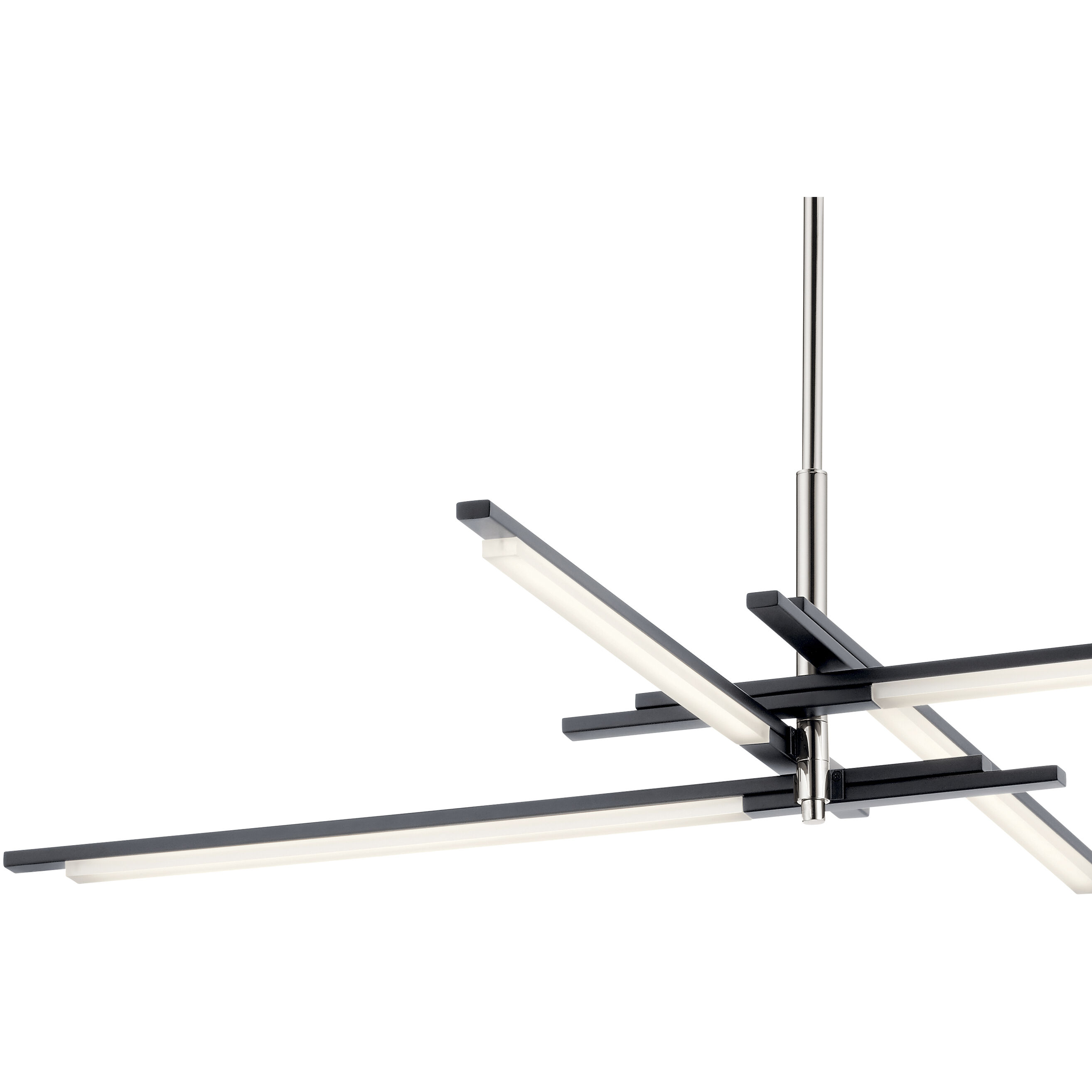 Charter LED 40.5 inch Matte Black Chandelier Ceiling Light, 1 Tier Large