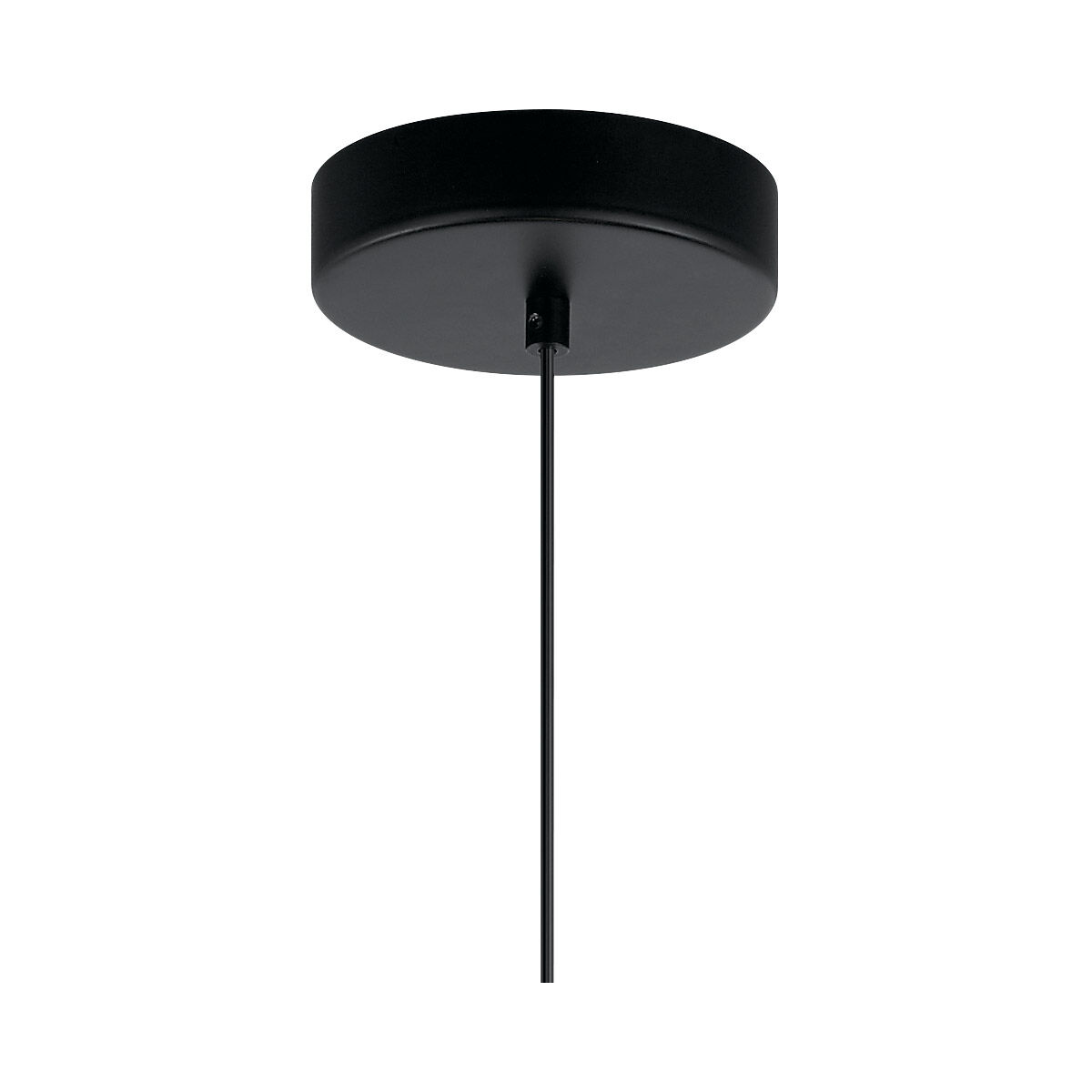Kordan LED 8 inch Matte Black Mini Pendant Ceiling Light in Black and Polished Nickel
