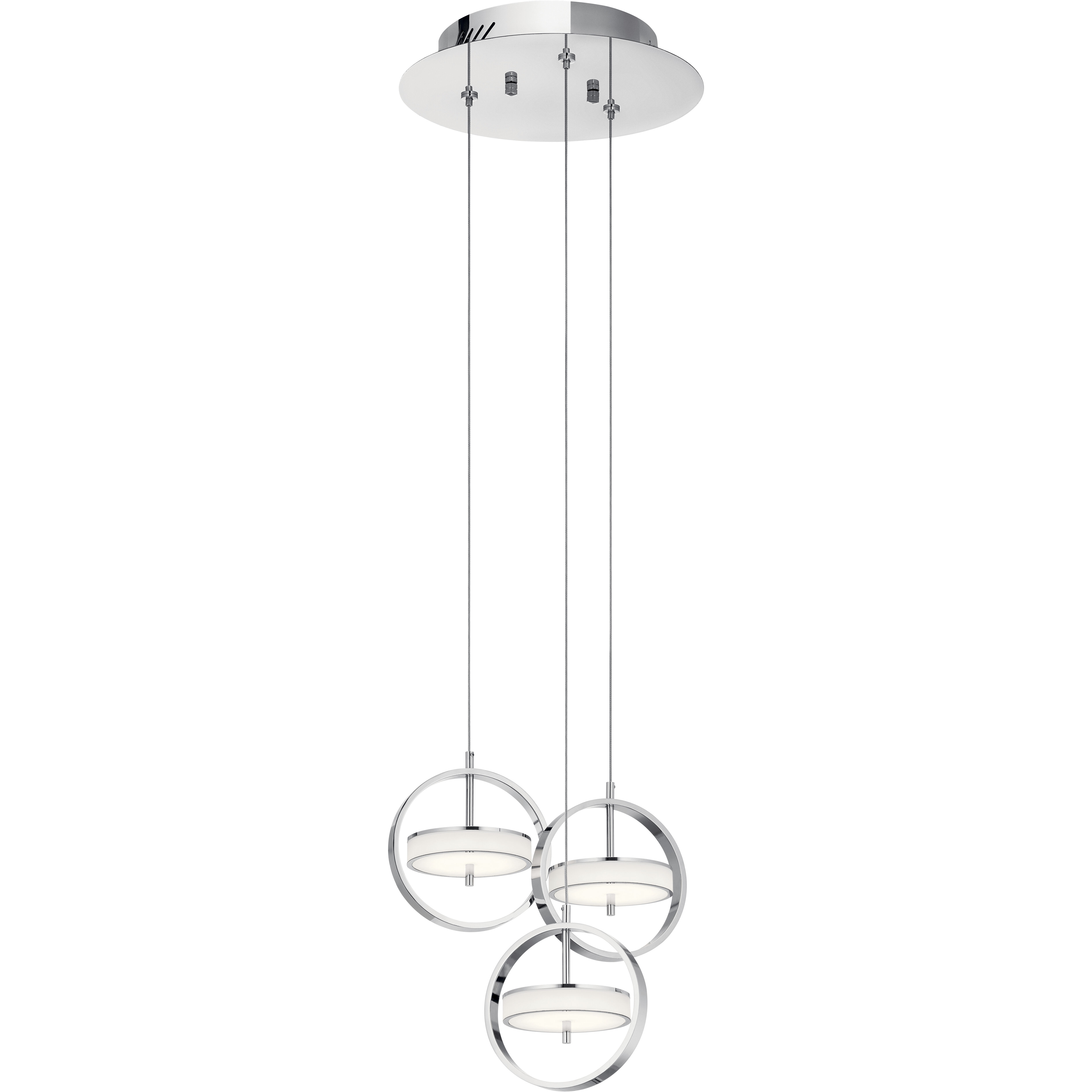 Baylin LED 9.75 inch Chrome Cluster Pendant Ceiling Light