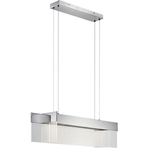 Geo LED 11.25 inch Chrome Chandelier Ceiling Light, Linear (Single)