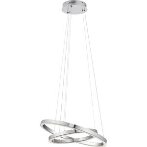 Opus LED 24.5 inch Chrome Chandelier Ceiling Light, 2 Tier