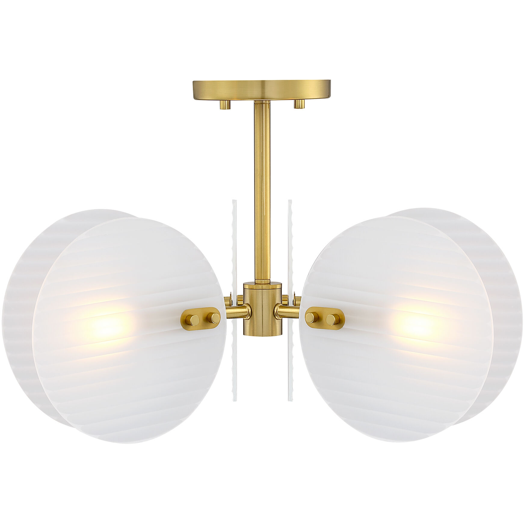Sky Fall 3 Light 20.75 inch Brushed Gold Semi Flush Mount Ceiling Light