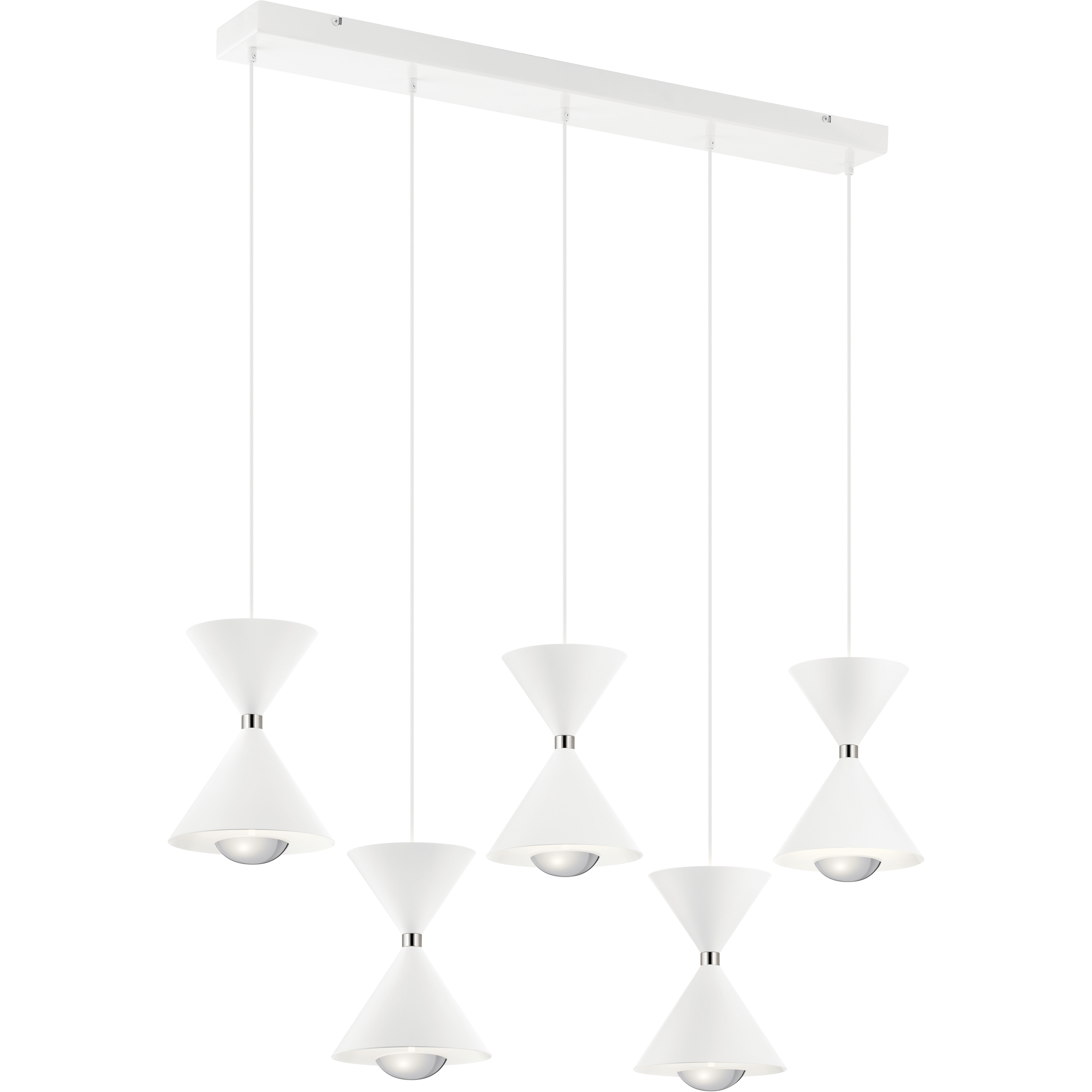 Kordan LED 7.75 inch Matte Black Chandelier Ceiling Light, Linear (Single)