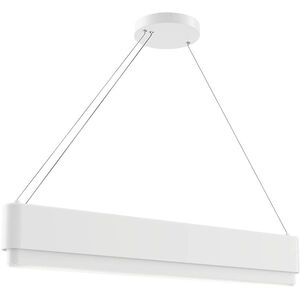 Walman LED 35 inch White Chandelier Ceiling Light, Linear (Single)
