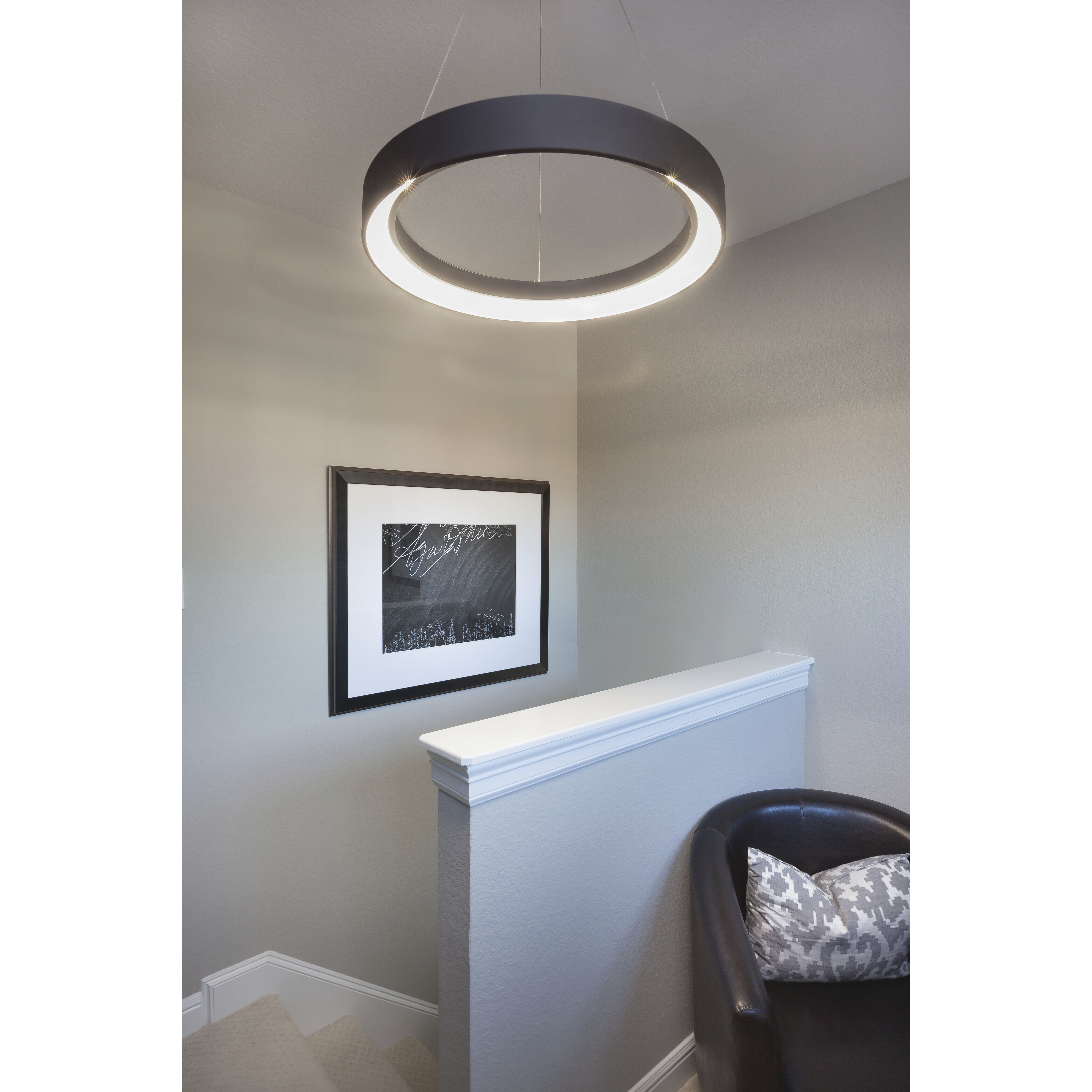 Fornello LED 23.5 inch Textured Black Chandelier Ceiling Light