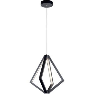 Everest LED 18 inch Matte Black Chandelier 1 Tier Small Ceiling Light, Small
