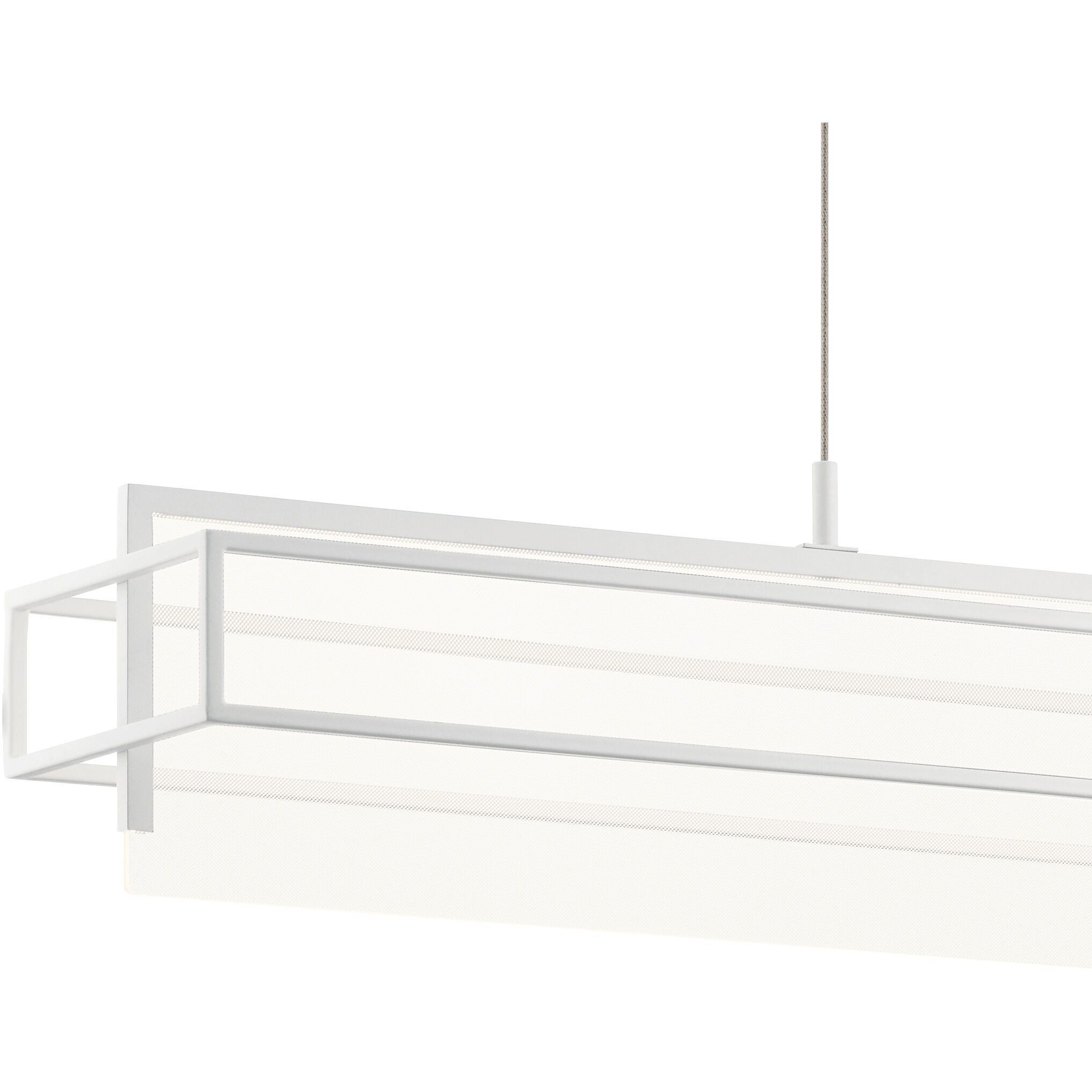 Vega LED 8 inch Matte Black Chandelier Ceiling Light in Black, Linear  (Single)
