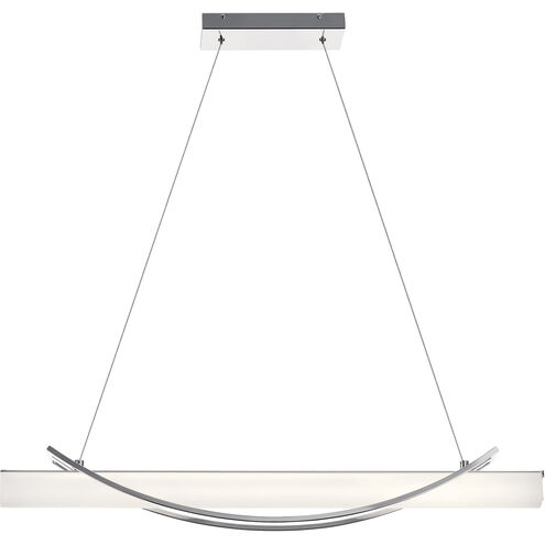 Rowan LED 5 inch Chrome Chandelier Ceiling Light, Linear (Single)