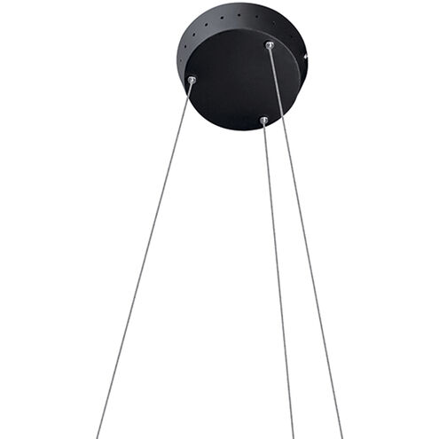 Fornello LED 23.5 inch Textured Black Chandelier Ceiling Light
