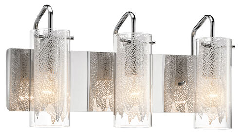 Krysalis 3 Light 20 inch Chrome Bath Bracket Wall Light, 3 Arm
