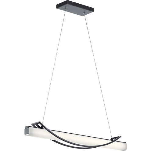 Rowan LED 4.75 inch Matte Black Chandelier Ceiling Light, Linear (Single)