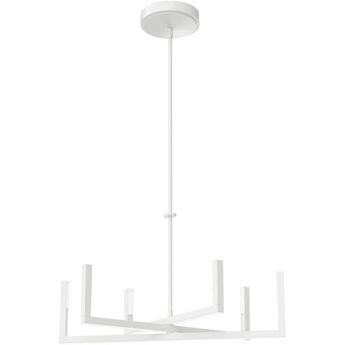 Priam LED White Chandelier Ceiling Light, 1 Tier Small