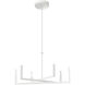 Priam LED White Chandelier Ceiling Light, 1 Tier Small